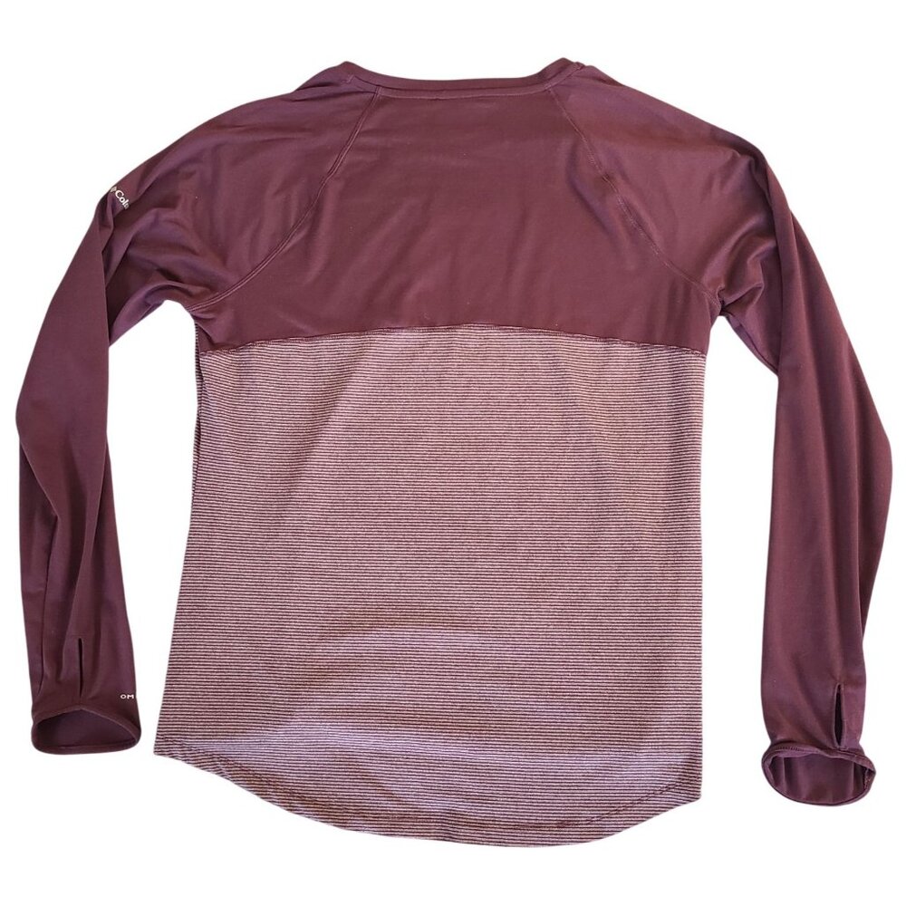 Columbia Women's Omni-Wick Long Sleeve Shirt Size XL Maroon Top - Picture 2 of 10